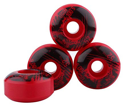 skateboard hjul 52 mm, 52 mm x 30 mm 4 st/set utomhus klassisk hållbar PU Cruiser longboard skateboard hjul (röd)