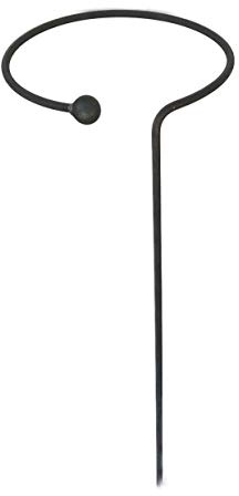 3X Staudenhalter mit offenem Ring Höhe 100 cm,Ø 35 cm freistehend Dekoration für den Garten in Naturrost als Rankhilfen für Stauden