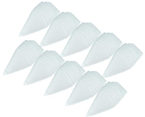 vhbw 100x Kegelfilter für Lüftungsanlage z.B. kompatibel mit Helios, Maico, Pluggit, Zehnder - Abluftfilter G4, DN 100 Weiß