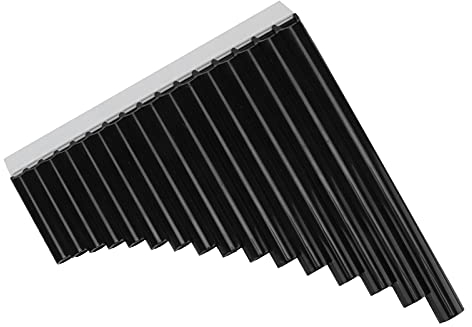 SALUTUY Panflöte, 16 Röhrchen, C Tonart, Schwarz, ABS Material, Tragetasche, Erwachsene und Anfänger geeignet