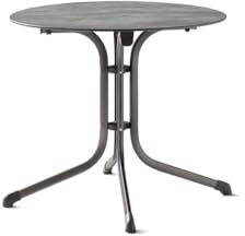 SIEGER Boulevard- Klapptisch mit Polytec®-Platte. Plattenmaß ca.85 cmØ.