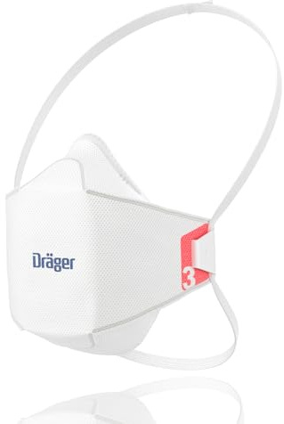 Dräger X-plore 1930 Masque FFP3 Jetable Anti-Poussière - Masque de Protection Respiratoire Certifié pour Bricolage, Chantier, Peinture, Moisissure - Confortable et Ergonomique (20 masques, taille M/L)