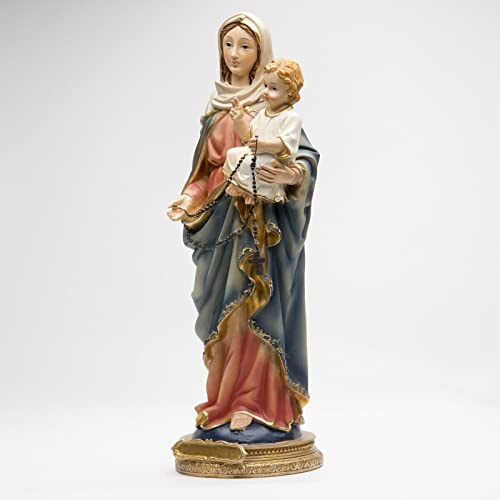 SILVERFOX Heiligenfigur Maria mit Jesuskind Deko Figur Madonna Statue Mutter Gottes Religionsfigur, Abmessungen: Höhe/Breite/Tiefe ca. 20/07/07 cm