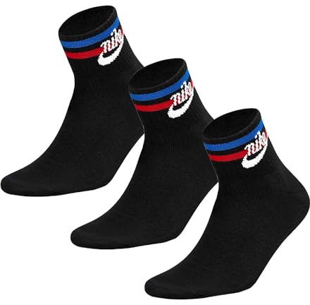 Nike DX5080-010 Nike Everyday Essential Socks Unisex Adult BLACK/WHITE/GAME ROYAL/UNIVERSITY RED Größe XL