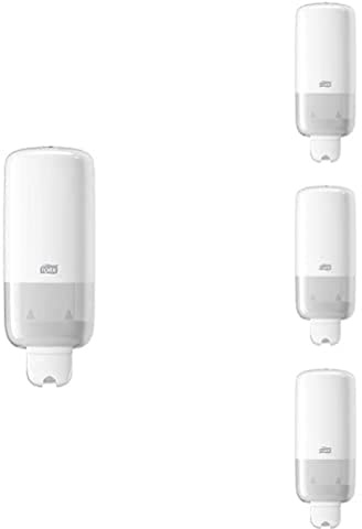 Tork Spender für Flüssigseife, Sprayseife und Händedesinfektionsmittel Weiß S1/S11, wirtschaftlich, hygienisch, 560000, 4er Packung