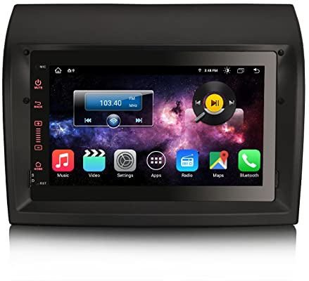 Erisin 8-Kern 4GB RAM 64GB ROM 7 Zoll Android 14 Autoradio Für FIAT Ducato Citroen Jumper Peugeot Boxer GPS Navigation Unterstützt CarPlay Android Auto Bluetooth WiFi 4G DAB+ RDS DSP USB Canbus SWC