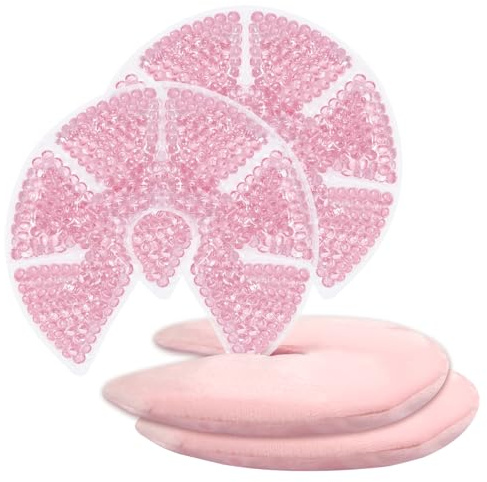 Hot/Cold Breast Gel Ice Packs Breastfeeding Cooling/Heat Pad Pain Relief