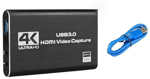 Tiardey Carte de capture vidéo 4K HDMI USB 3.0 Dispositif de capture vidéo 1080P pour l'enregistrement de jeux