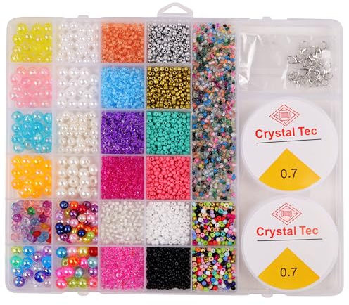 MAIN D'ARTISTE - Perlen-Set mit 4900 Stück - Kreativset - 105713 - Kunststoff - Bastelaktivitäten - Set - Erwachsene - Kinder - Vorstellungskraft - Geschenke - Geburtstag - Ab 6 Jahren