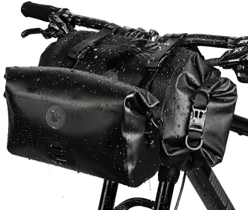 Rhinowalk 2PC Fahrrad Lenkertasche Set Wasserdicht 12L Fronttasche Fahrradtasche Schultertasche Aufbewahrungstasche Bikepacking