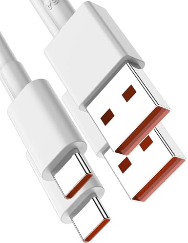 ACANDYA Cavo USB a USB C 6A Ricarica Rapida [2Pezzi/2m+2m] | 120W Cavo Tipo C per Xiaomi 17T Pad 6S Pro 14T 13T 12T 11T Redmi Note 15 14 13 12 POCO F6 X6 M6 Shark 54 POCO F8 Ultra