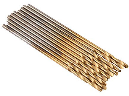 10 Pezzi 1 Mm Set di Punte Elicoidali Micro Punte a Codolo Cilindrico Strumento di Perforazione Elettrica per Circuito Stampato Alluminio Sottile Piastra di Ferro Sottile Legno