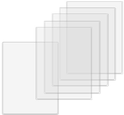 XINGSUI 6 Stück A3 Dokumententasche, Klarsichthüllen, für Hause,Schule,Büro | Hart-PVC, 42 x 29,7 cm, transparent, wasserfest, staubdicht, wiederverwendbar, zum Schutz und zur Organisation von Dokumenten