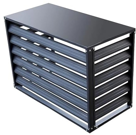 Generisch Bildschirm für Außenklimaanlagen, Aluminium-Klimaanlagengestell, dekorative Zäune für Gartenterrassenrasen, einfache Montage(100 * 50 * 70CM)