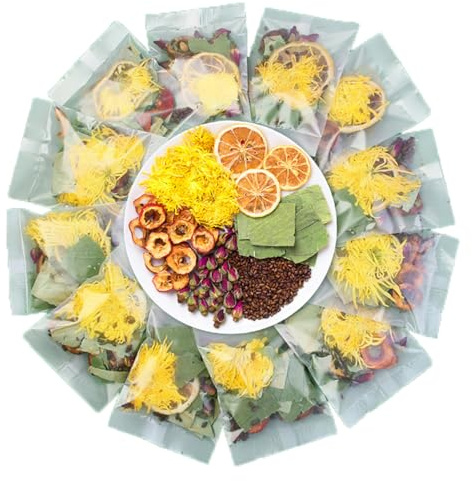 Winter Melon Lotus Leaf Tea,Oil Cleansing Tea,Chrysanthemum,Winter Melon,Orange Peel,Cassia Seed,Buckwheat,Hawthorn,Lotus Leaf,Red Rose,Multiple natural ingredients Blend Formula (3)