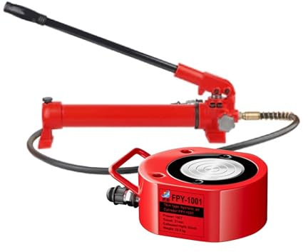 YOPNDFR Hydraulic Jack With Automatic Retraction, 30T Capacity Jack With CP-700 Hand Pump, Hydraulic Cylinder Kit, Multiple Angles Of Use, For Shipbuilding, Bridges(100T jack+CP-700 hand pump)