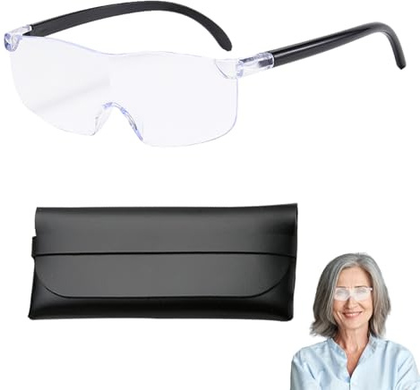 Lupenbrille, Premium Vergrößerungsbrille für Brillenträger, Lupenbrille für Brillenträger & Senioren, Hochwertige Lupenbrille mit 30x Vergrößerung Ideal für Nähen & Reparaturen