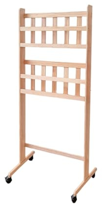 Tidningsställ, Broschyrställ I Trä, 2/3-lagers Golvtidningsförvaring, Med 360-graders Universalhjul, Kan Användas I Bibliotek Och Skolor(53x128cm)