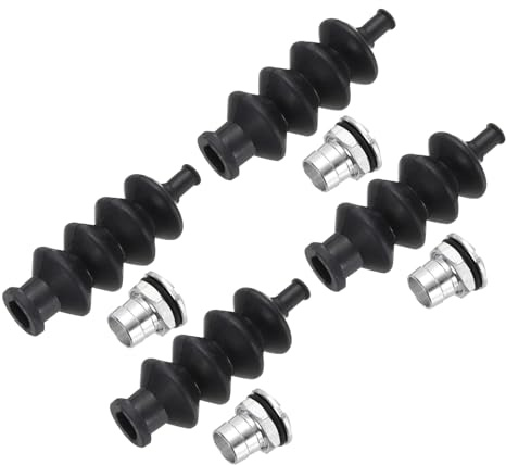 sourcing map 4 Sets 42 mm wasserdichte Schubstange Gummidichtung Faltenbalg mit Aluminiumhalterung für ferngesteuertes Boot, bürstenloses Elektroboot, Auto