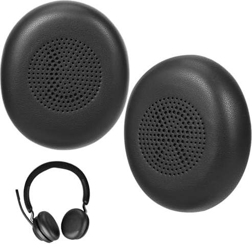 Zorplex Ersättnings öronkuddar Kompatibel med Jabra Evolve2 65(65MS 65UC USB)/ Evolve2 40 (40UC 40MS USB)/ Elite 45h On-Ear Wireless Headset, Öronkudde med Mjukare Läder, Ljudisolerings Skum