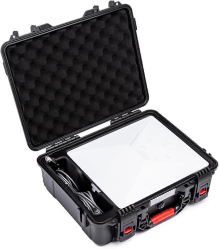 Lumiadot Valise Étanche IP67 pour Starlink Mini, Caisse de Transport Rigide Robuste et Antichoc avec Séparateurs Personnalisés, Boîte de Protection Extérieure pour Antenne et Accessoires