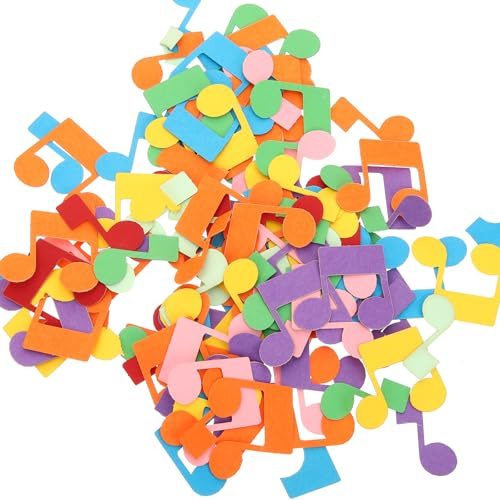 VANZACK Coriandoli Musicali 200 Pezzi Ritagli di Carta a Forma di Note Musicali Colorate Decorazione da Tavolo per Feste e Matrimoni Decorazione Sparsa per Eventi e Bomboniere