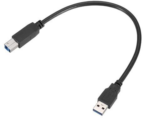sourcing map USB 3.0 Printer Cable 1ft USB Type A Male to Type B Male Black | High Speed Scanner Cord for Computer Laptop Connect to Printer