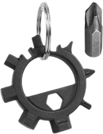 Keychain Screwdriver Tool - 2-Piece Stainless Steel, Portable Phillips & Flathead Screw Driver with Key Ring, Lightweight Pocket Repair Gadget for Cycling, Camping, Travel & DIY