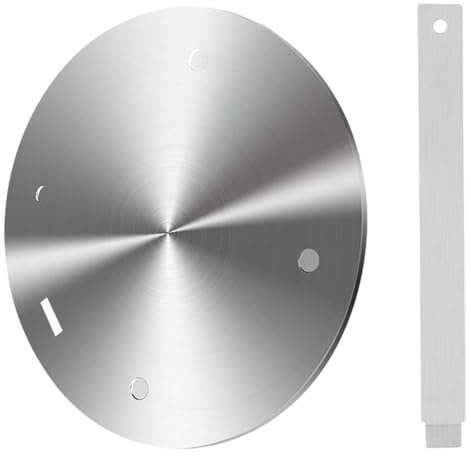 JOINPAYA Disque à Induction Cuisine en Acier Inoxydable 160mm X 3,4mm, Plaque de Diffusion de Chaleur pour Cuisinière à Gaz et Électrique, Support Cuisson Adapté aux Casseroles en Fer