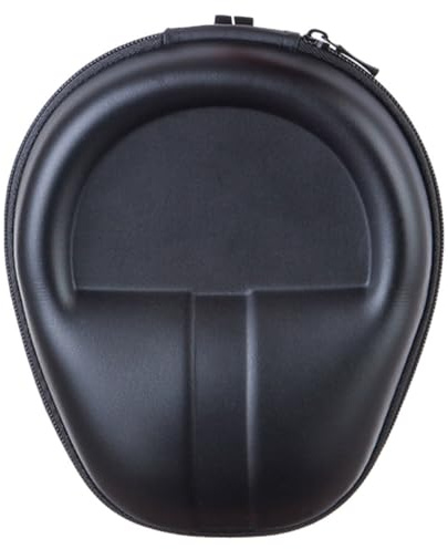 HONMEET Étui de Rangement Pratique Conteneur de Transport de Protection Noir pour Casque Audio en PU Léger et Anti-Rayures pour Accessoires de Voyage