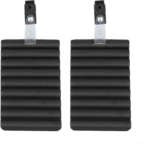 Etiquetas colgantes de cebo de pesca con mosca, tablero de espuma de almacenamiento de gancho de EVA con clip para ropa y mochila, paquete de 2, color negro
