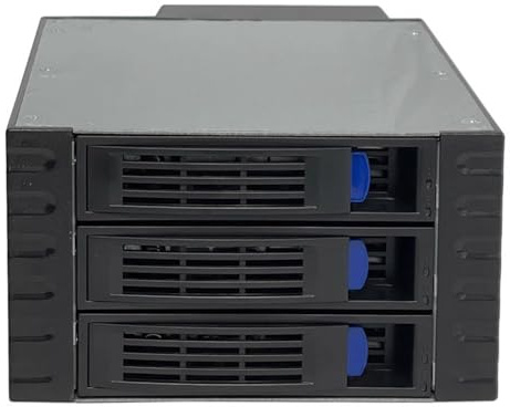 Tuidzljd Cassa per Disco Rigido Hot Swappable con Espansione per 2 unità Ottiche, 3 Alloggiamenti per HDD da 3,5 Pollici e Backplane con Ventola.