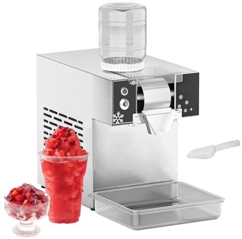 MQDLJSE Máquina de Hielo Comercial Tipo Copo de Nieve, 120 kg/24 h, de Acero Inoxidable, eléctrica, con Velocidad Ajustable, Ideal para heladerías.