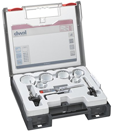 kwb 598270.0 Profi Bi-Metall Lochsäge-Set Nr. 2 für Installateure – 9-teilig, HSS-CO, Vario Zahnung, 8 % Cobalt, inkl. Spannungsprüfer
