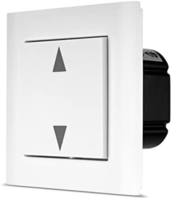 REV Link2Home, WLAN Rollladenschalter + Rahmen, App- u. Sprachsteuerung, weiss