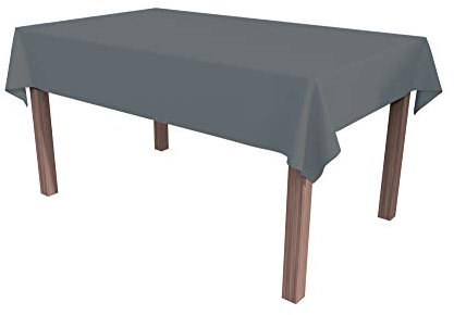 ALOHA Tischdecke Tischtuch Tischtücher Tischwäsche Tischdekoration Tafeltuch Farbe und Größe wählbar (Graphit/rechteckig / 140cm x 240cm)