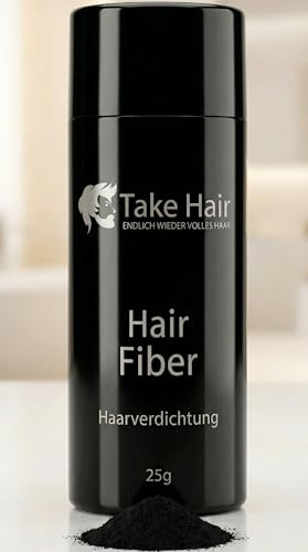Take Hair Streuhaar für Männer I Hält bei Regen und Wind I 25g Schütthaar zur Haarverdichtung I Hair Fibers I Haarpulver I Streuhaar Männer bei Haarausfall I Haarpuder (Streuhaar Dunkelblond)
