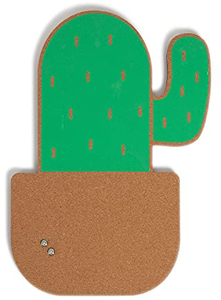 U Brands Pinnwand aus Kork mit Kaktusmotiv, 30,5 x 43,2 cm