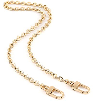 Xiazw Feine Geldbörse Kette Schulter Umhängeriemen Tasche Zubehör Charm Dekoration (Hell Gold, 66 cm)