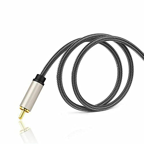 NC Câble RCA plaqué or 3,5 mm jack vers RCA / phono stéréo Y Splitter audio AUX Câble audio numérique HDTV Câble de connexion audio coaxial, nylon tressé plaqué or
