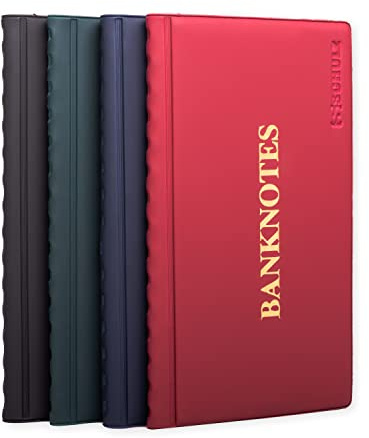 Banknote Collection Album – Storage Book Banknotes Holder – Mini Handy Collecting Pocket Binder - Protect and Store 20 Notes - Original SCHULZ Album In Blue