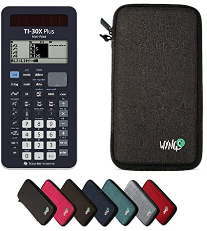 TEXAS INSTRUMENTS CALCUSO Sparpaket: TI 30 X Plus Mathprint wissenschaftlich-technischer Rechner + WYNGS Schutztasche dunkelgrau + Erweiterte von CALCUSO