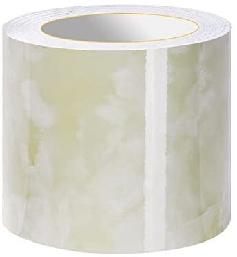 Dostear TapetenbordüRe Selbstklebende BordüRe Wand Wohnzimmer Tapeten Fliesenaufkleber Bad Dekoband Selbstklebend GrüNer Marmor 30cm X 500cm