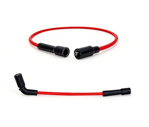 XTPTFABS Red 8mm Spark Plug Wire Set Compatible with Harley-Davidson Sportster XL 883 1200 2007 2008 2009 2010 2011 2012 2013 2014 2015 2016 2017