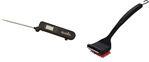 Char-Broil 140 537 - Faltbares Digitales Thermometer. & 140 533-2-in-1 Cool-Clean Grillbürste, Nylon.