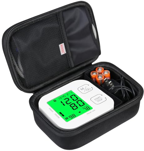 BOVKE Tragetasche für iHealth Track Smart Oberarm Blutdruckmessgerät, iHealth Bluetooth Blutdruckmaschinengehäuse, schwarz