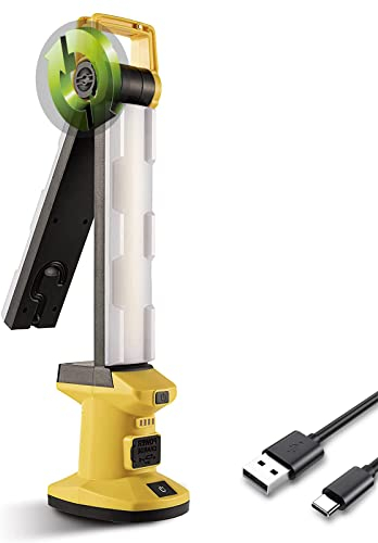 CREVIV Luce da lavoro a LED ricaricabile, 1500 lumen sotto il cofano con base magnetica. Luce meccanica alimentata a batteria senza fili per riparazione/ispezione/garage/officina/emergenza.