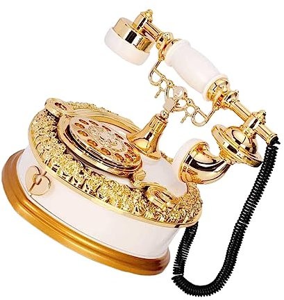 Cabilock 1pezzi Scatola Portaoggetti Musicale Retro a Forma di Telefono Versatile Scatola Musicale Decorativa Arredamento per Casa Realizzato Materiali