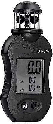 DELURA Anemometer Digital Cup Anemometer Air Flow Meter For Measuring Air Speed Air Volume For Vents,Shooting,Boat Sailing Easy to Use
