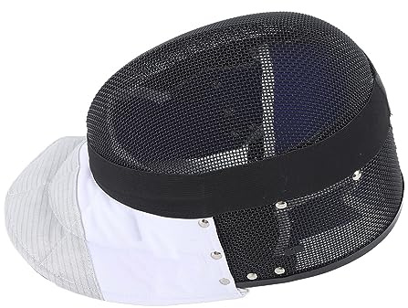 HEEPDD Equipo de Esgrima Protectora Máscara Deportiva de Esgrima Resistente a los Impactos Durable Negro con Babero Engrosado para la Práctica Diaria y la Competencia (S)